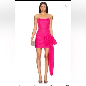 ELLIATT  Genova mini dress in fuchsia large lined bow party wedding prom XS